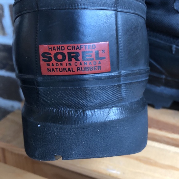 SOREL Kaufman Canada Black Insulated Waterproof Glacier Winter Snow Boots - Picture 6 of 9